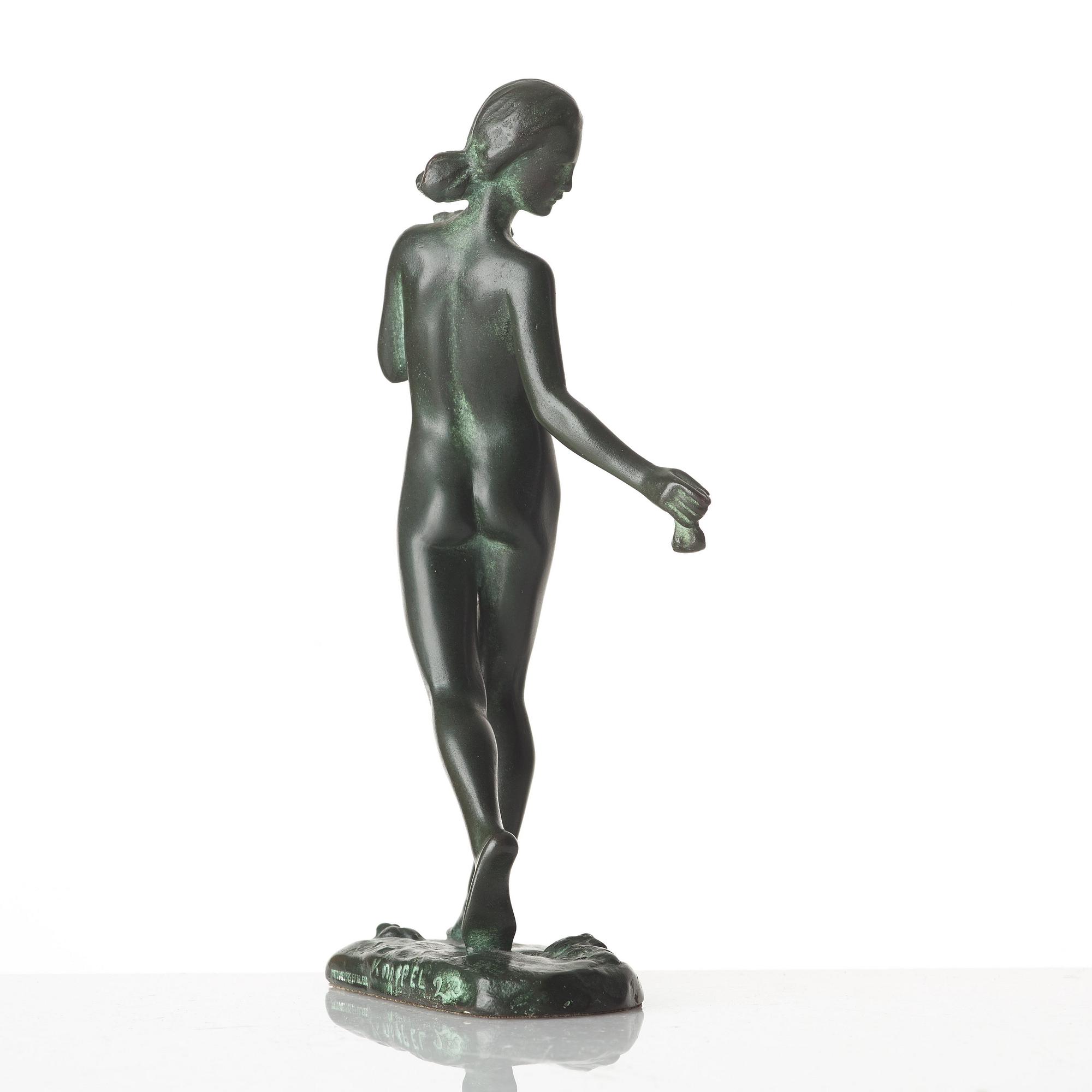 ARVID KNÖPPEL. Sculpture, bronze. Signed and dated -23. Foundry mark Otto Meyers Eftr. Fud.