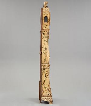 A Gustavian longcase clock by Petter Ernst (active in Stockholm 1753-1784), before 1776.