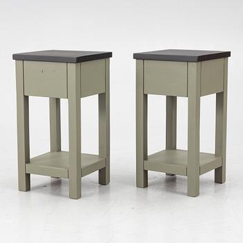 A pair of bedside tables, 20th century.