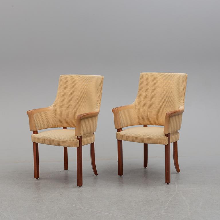 Four 1980s easy chairs, Gärsnäs.