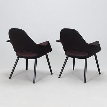 Charles Eames & Eero Saarinen, tuoleja 3 kpl "Organic Chair" Vitra.