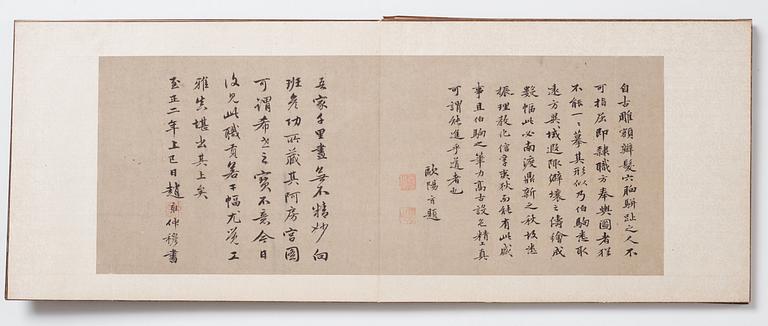 Album med målningar föreställande Envoyéer som kommer med gåvor, 职贡图 (Zhigong tu), troligen 1600-tal, efter äldre mästa.