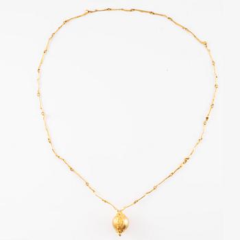 A Björn Weckström, necklace with watch "Sun Dial" 18K gold. Lapponia 1978. 67 g.