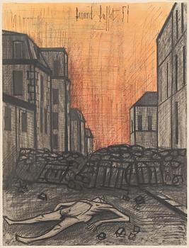 BERNARD BUFFET, färglitografi, signerad, daterad -54 samt numrerad 225/300.