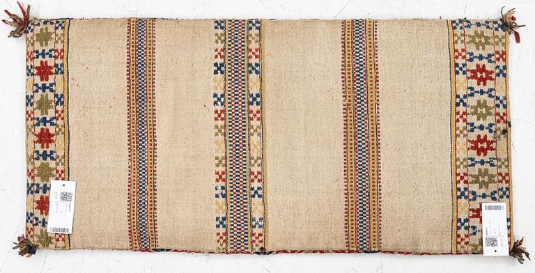 Sled cushion, approx. 98 x 48 cm.