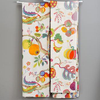 JOSEF FRANK, gardiner, ett par, linne, "Vegetable Tree", Svenskt Tenn.