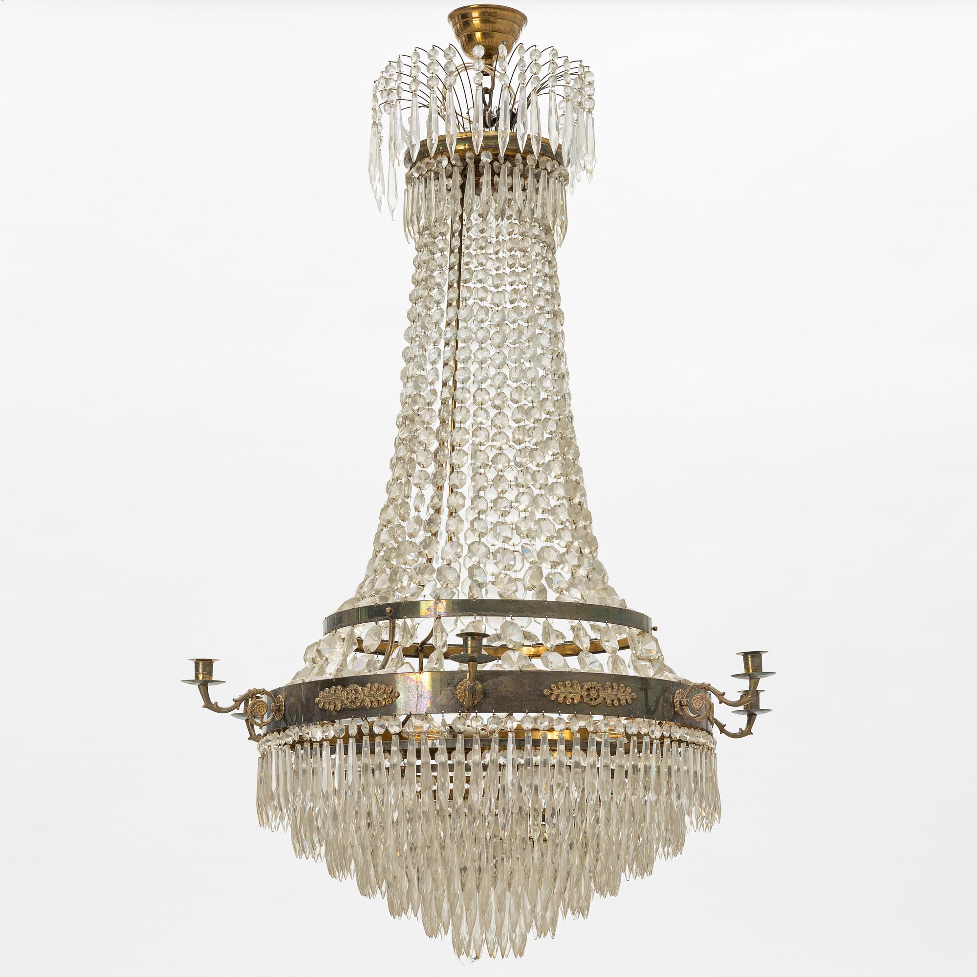 Ljuskrona, empirestil, 1900-talets början.