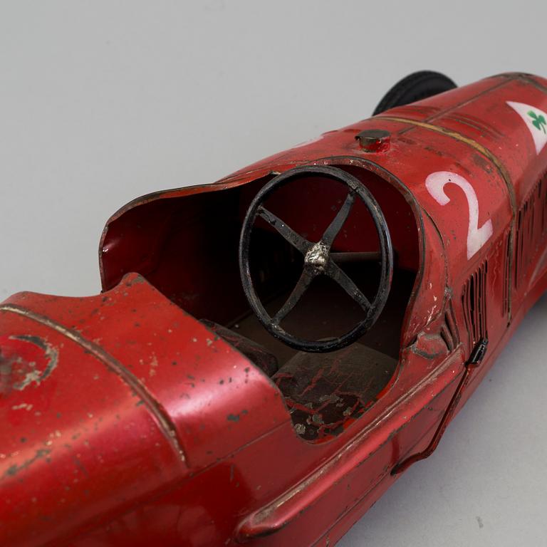 A red tinplate CIJ Alfa Romeo P2, France, ca 1930.