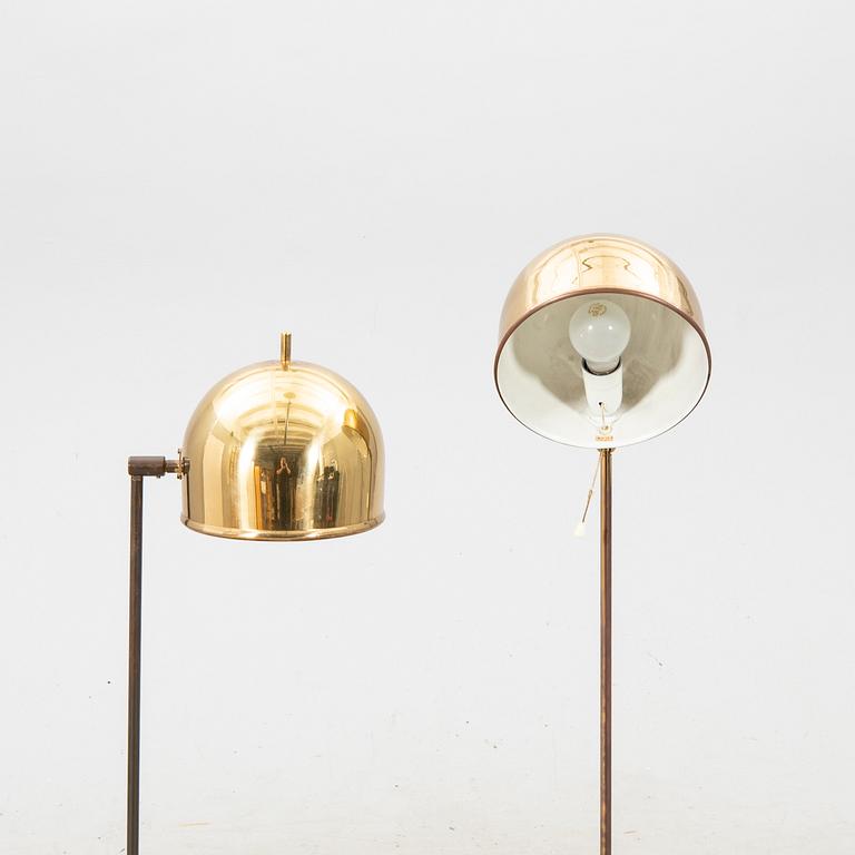 Eje Ahlgren, a pair of brass floor lamps "G-075", 1960/70s.