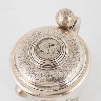 A Swedish silver tankard, mark of Gustaf Löfgren, Stockholm 1899.