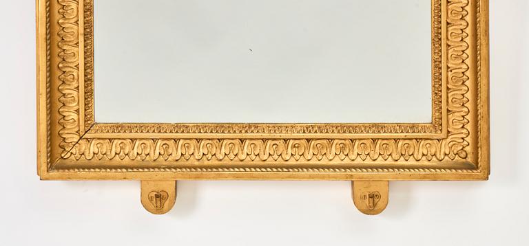 Petter Gustaf Bylander, a late Empire mirror wall sconce, PG Bylanders Spegelfabrik, Gothenburg, first half of the 19th Century.