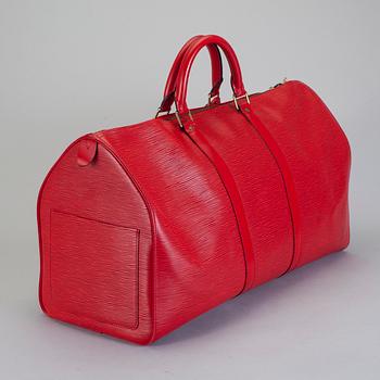VÄSKA, "Keepall 50 Epi", Louis Vuitton.