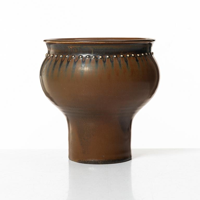 Stig Lindberg, a stoneware vase, Gustavsberg Studio 1960.