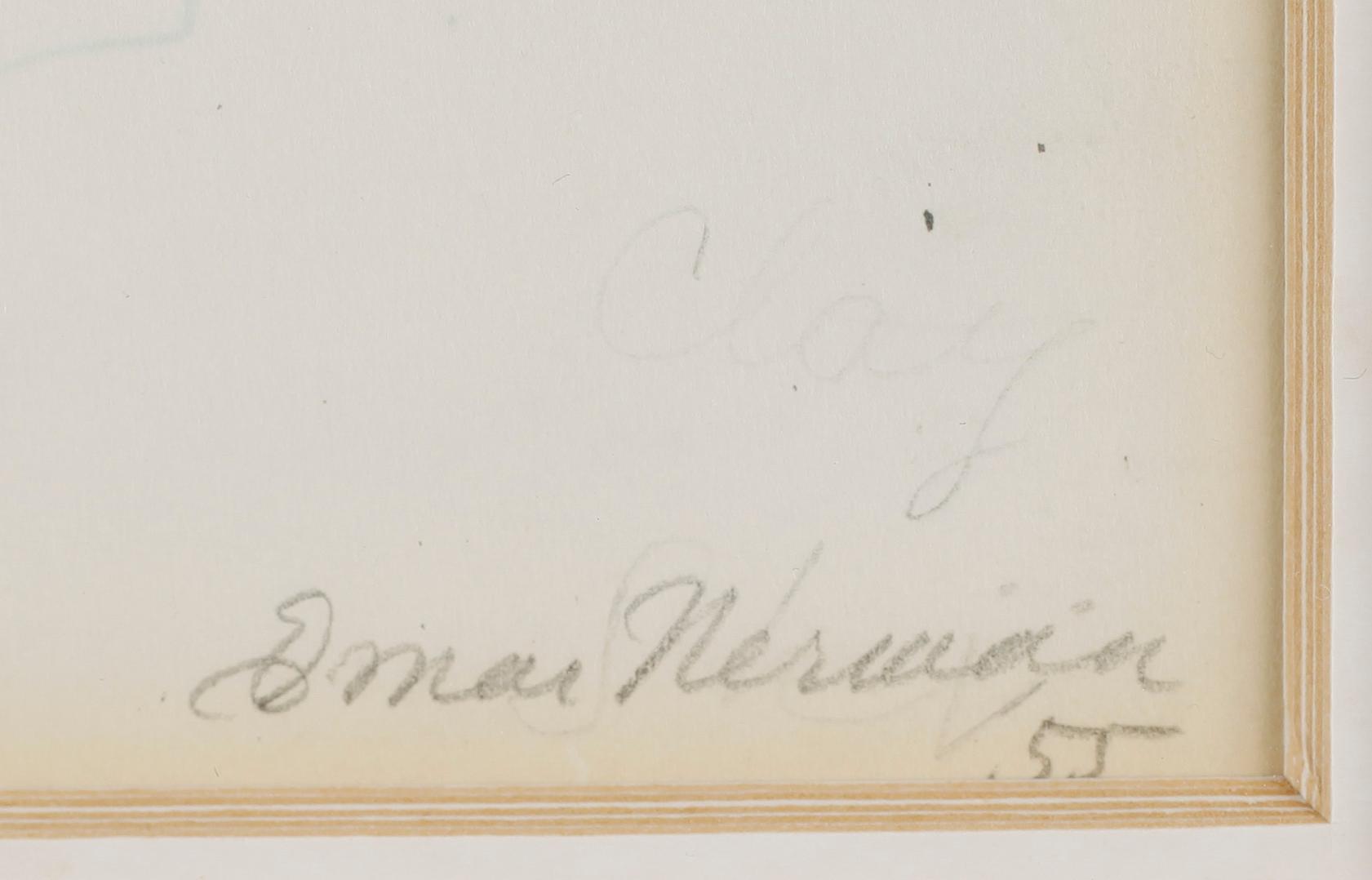 EINAR NERMAN, blyertsteckning, signerad.