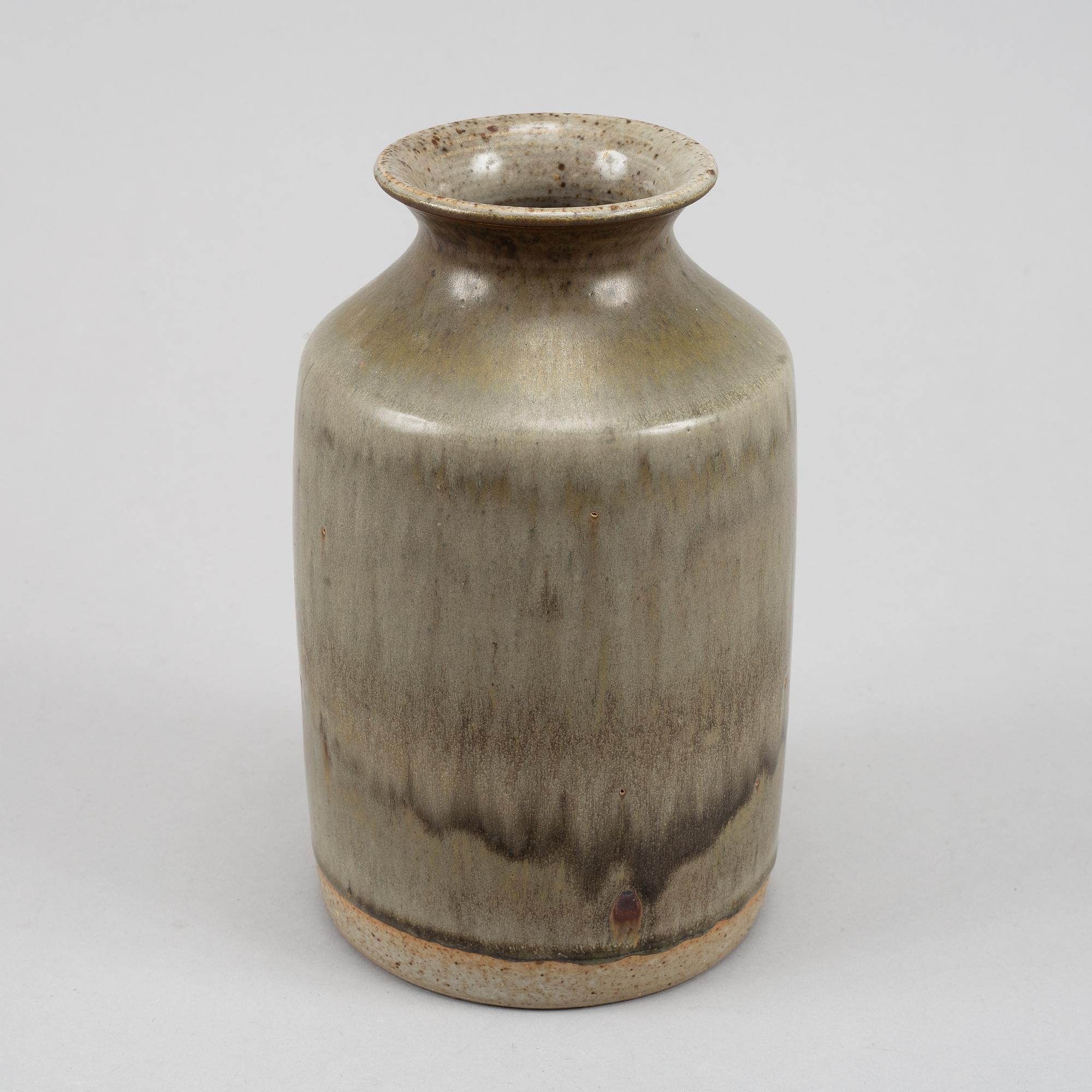 John Andersson, Höganäs and Jörgen Wulff, two stoneware vases, mid 20th Century.