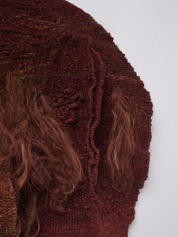 Magdalena Abakanowicz, a tapestry, "Bordeaux", flat weave, ca 125 x 107 cm, signed and dated 1969 verso.