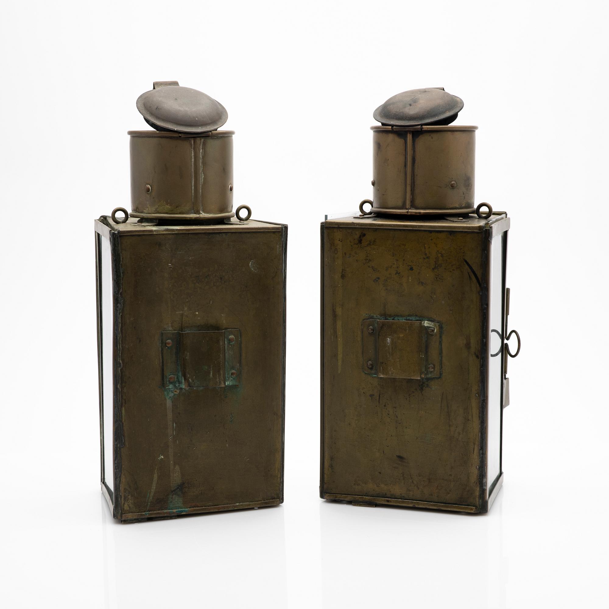 Spotlights / ship lighting a pair, early 20th century.