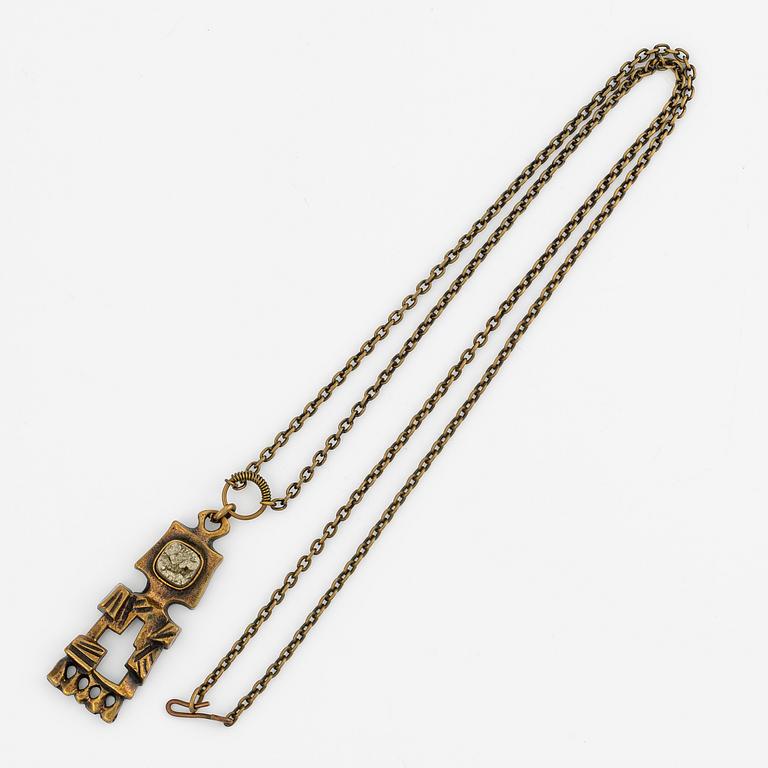 Pentti Sarpaneva, necklace, bronze with pyrite.
