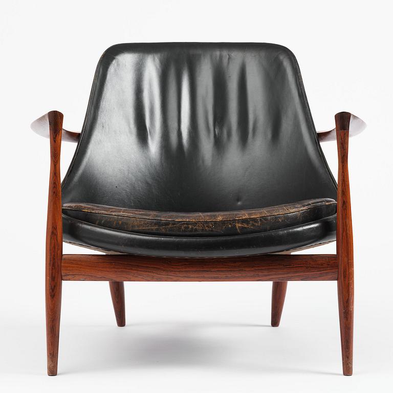 Ib Kofod-Larsen, a rosewood "Elizabeth" easy chair, cabinetmakers Christensen & Larsen, Denmark, 1950s-60s.