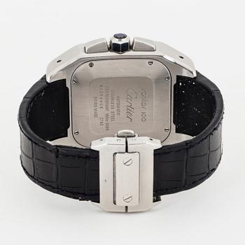 CARTIER, Santos 100, XL, chronograph, wristwatch, 41,5 x 41,5 (55) mm.
