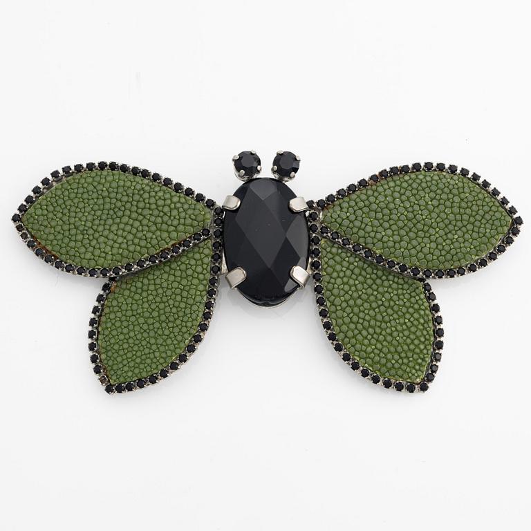 Giorgio Armani, collier samt brosch, i form av fjärilar.