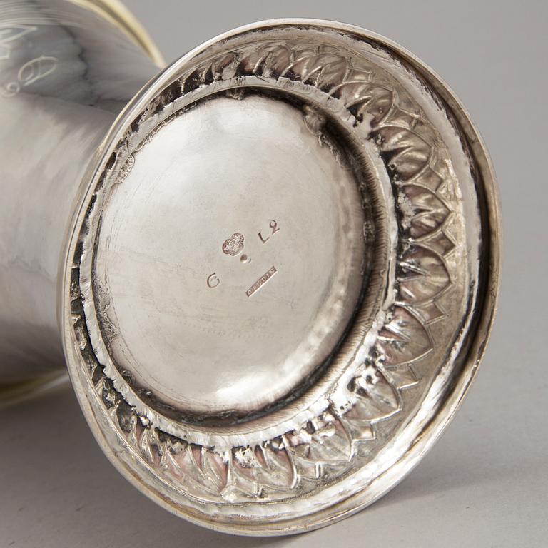 BÄGARE, silver, Olof Sedin, Gävle 1793. Vikt ca 305 gram.