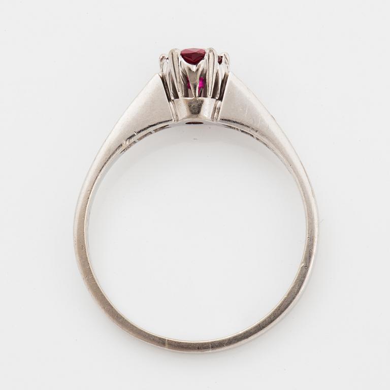 Ruby and diamond ring.