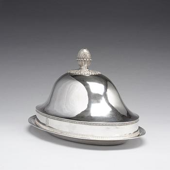 An Austrian 19th century silver serving dish and cover, mark of Aloys Würth, Vienna c. 1820.