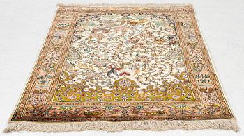 Carpet, Tabriz, figural approx. 150 x 100 cm.