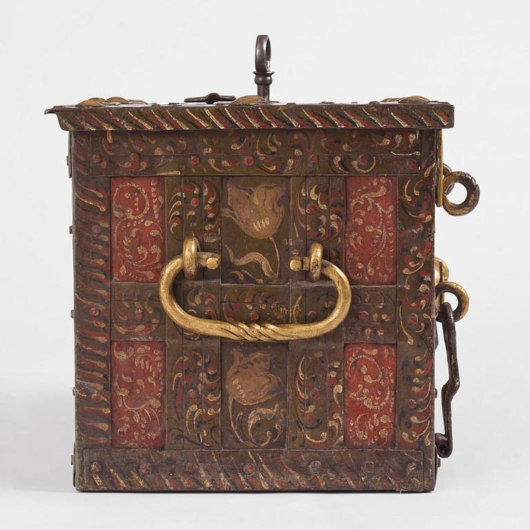 A Baroque German presumably Nuremberg iron 'Armada' chest, later part of the 17th century.