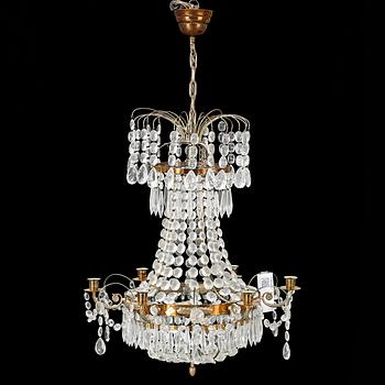 LJUSKRONA, empirestil, 1900-talets mitt. Höjd 62 cm.
