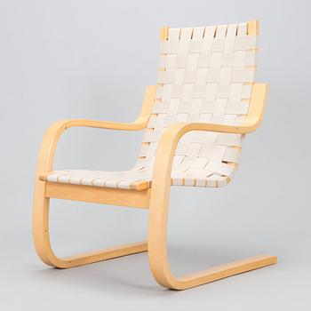 Alvar Aalto, a pair of late 20th century armchair model 406 Artek.