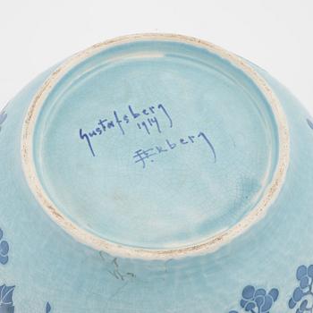 Josef Ekberg, a 'Sgrafitto' stoneware pot, Gustafsberg, Sweden, 1914.