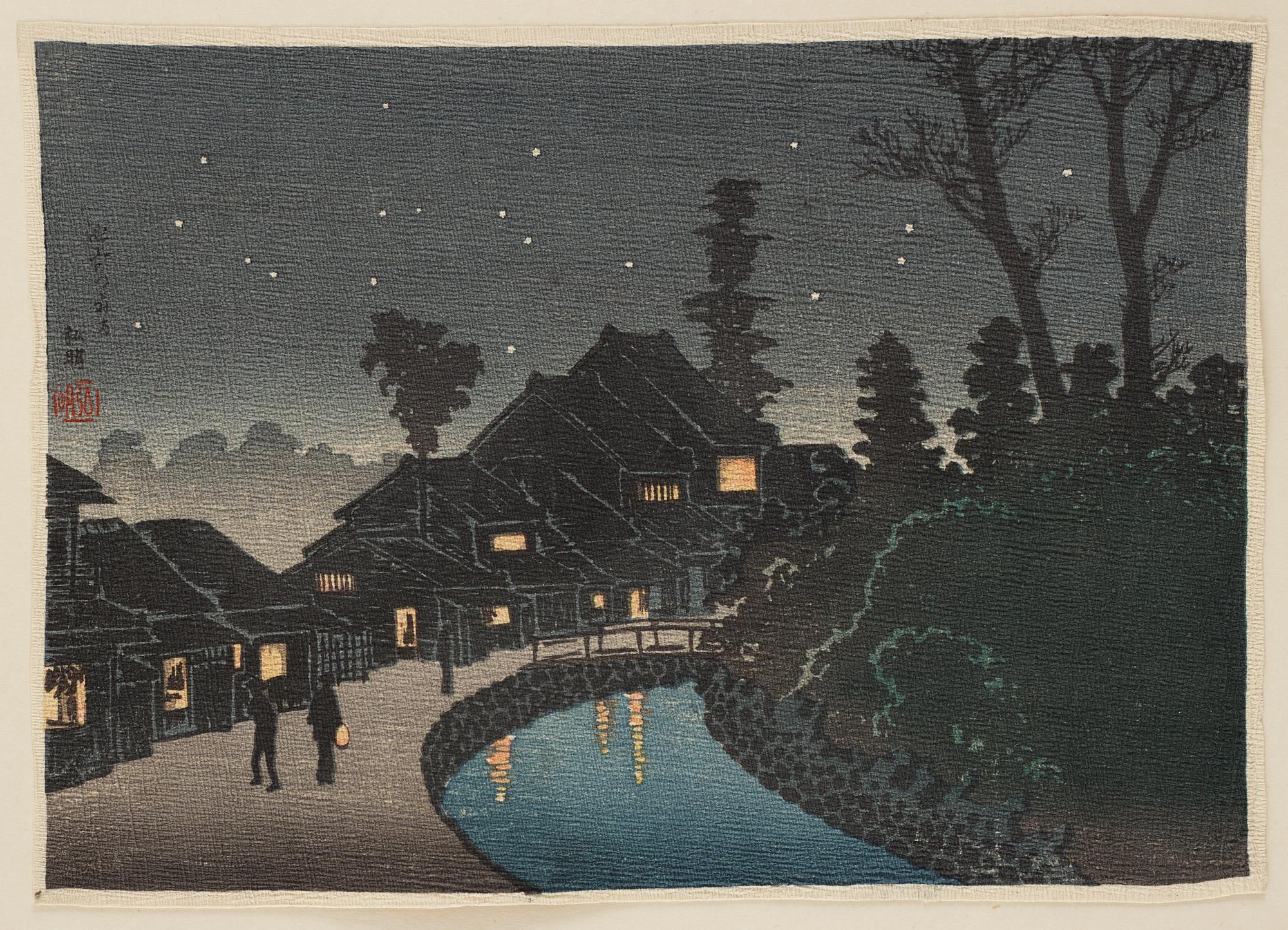 A group of eight Japanese prints, incl, Hiroshige, after, 20th century.