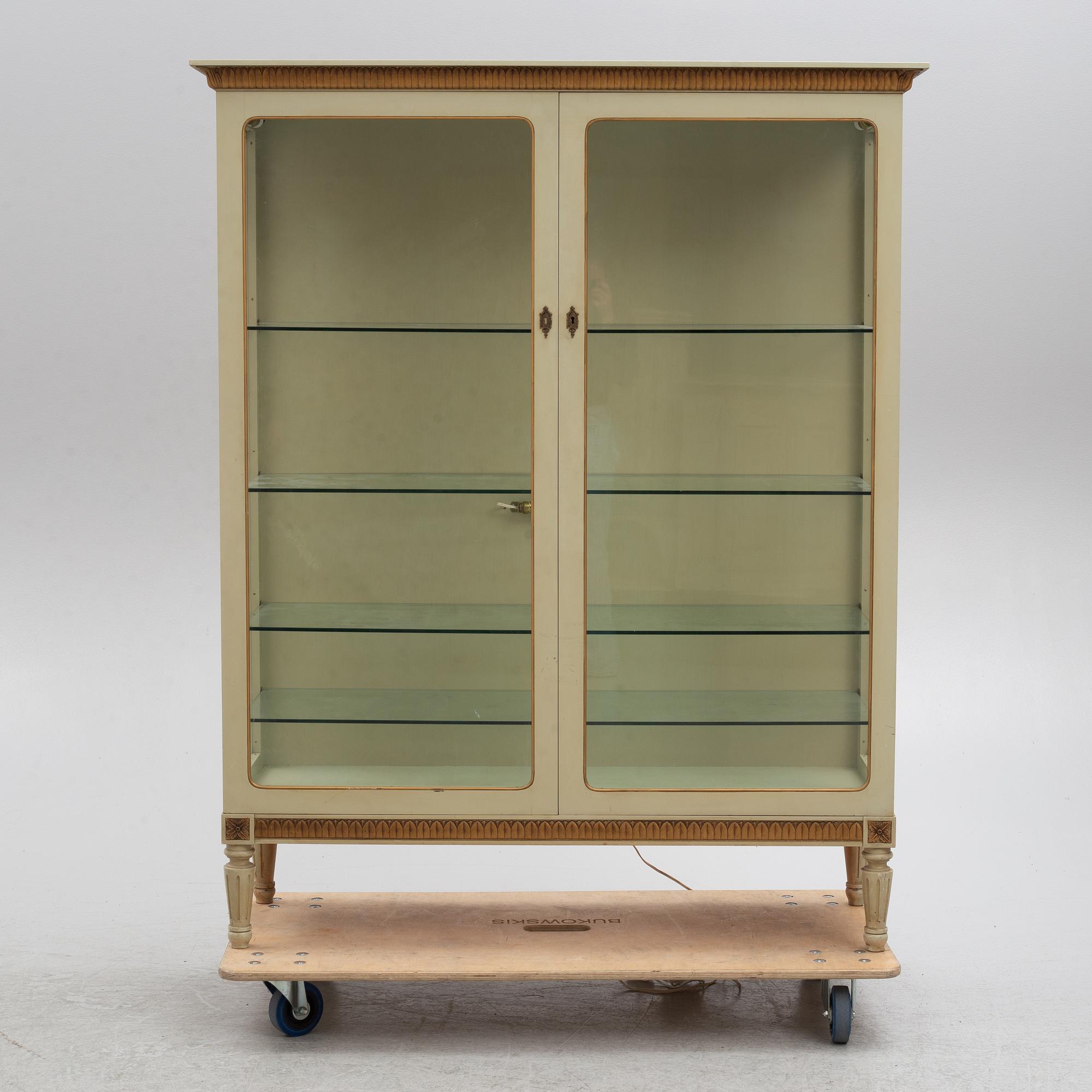 Display cabinet, Gustavian style, mid-20th century.