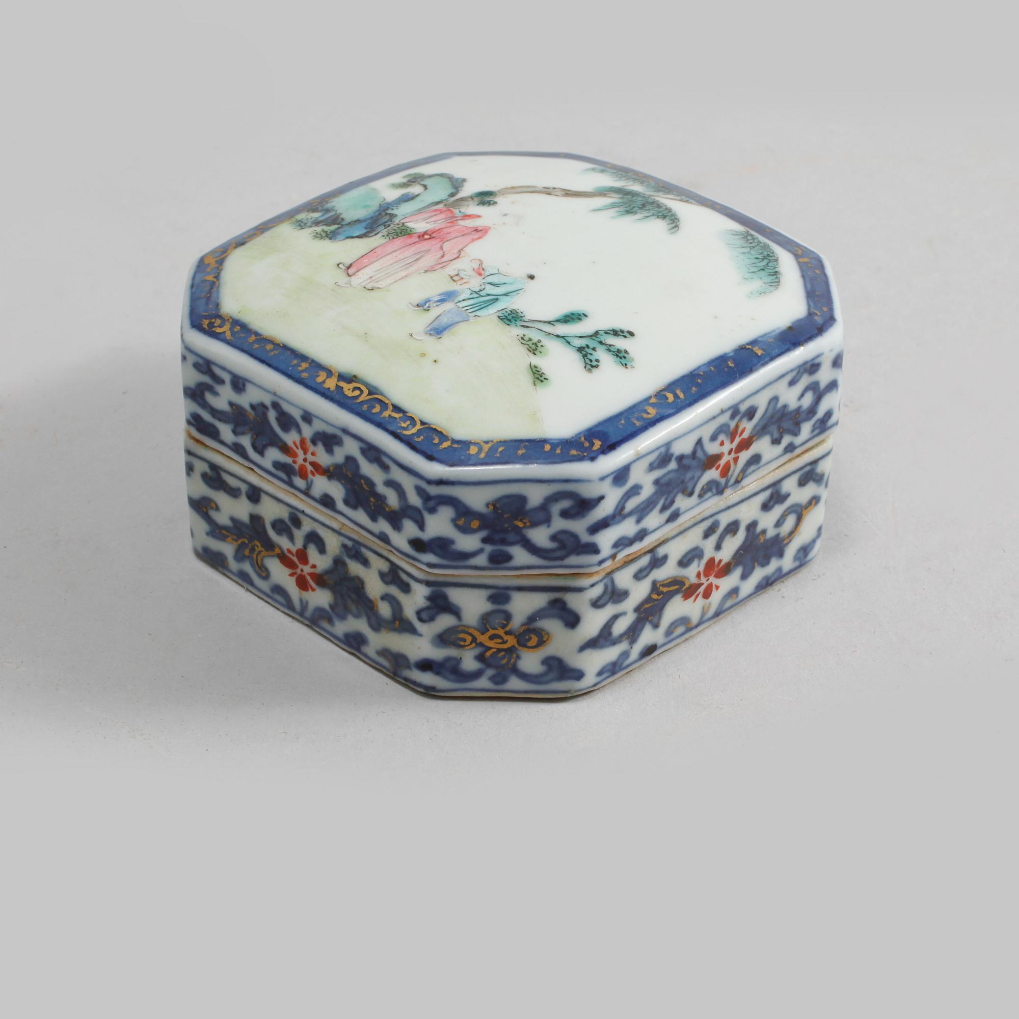 DOSA/SIGILLASK, porslin, Kina, 1800/1900-tal.