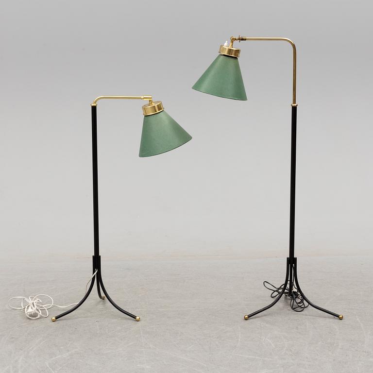 A pair of model 1842/2 floor lights by Josef Frank for Firma Svenskt Tenn, second half of the 20th century.