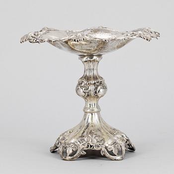 UPPSATSSKÅL, silver, rokokostil, Pehr Fredrik Palmgren, 1863, Stockholm. Vikt ca 436g.