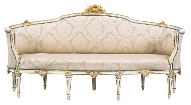 SOFFA, av Jacob Malmsten (mästare i Stockholm 1780-1788). Gustaviansk.