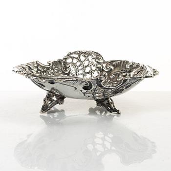 Gallerskål, silver, rokokostil, sekelskiftet 1900, Austria-Hungary.