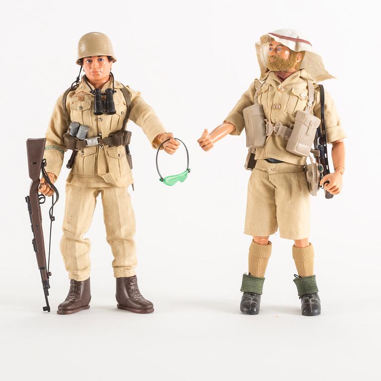 ACTION MAN, 6 stycken actionfigurer, Palitoy, 1970-tal.