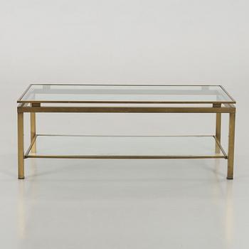 A GLASS TOP COFFEE TABLE, SECOND HALF OF 20TH CENTURY.