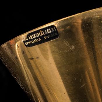 TAKLAMPA, AB Eriksmåla glas, 1900-talets andra hälft. Höjd ca 22 cm.
