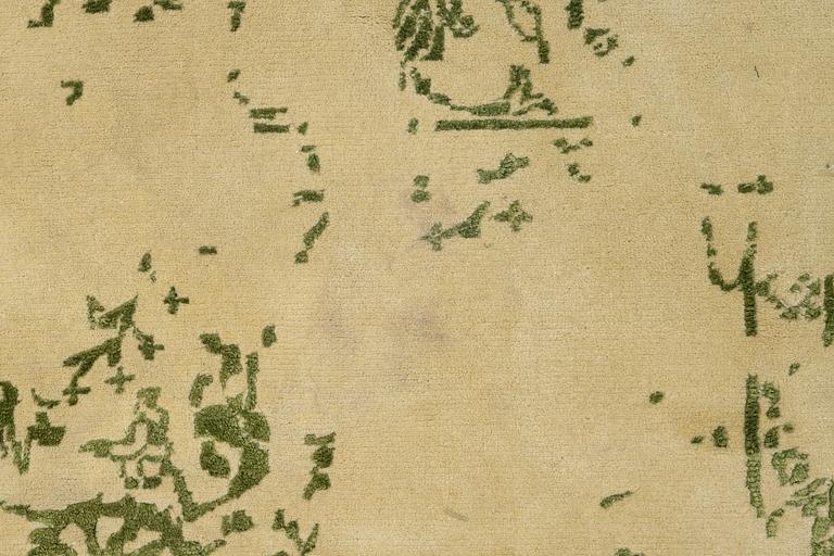 Rug, India, wool and silk with bamboo, approx. 230 x 173 cm.