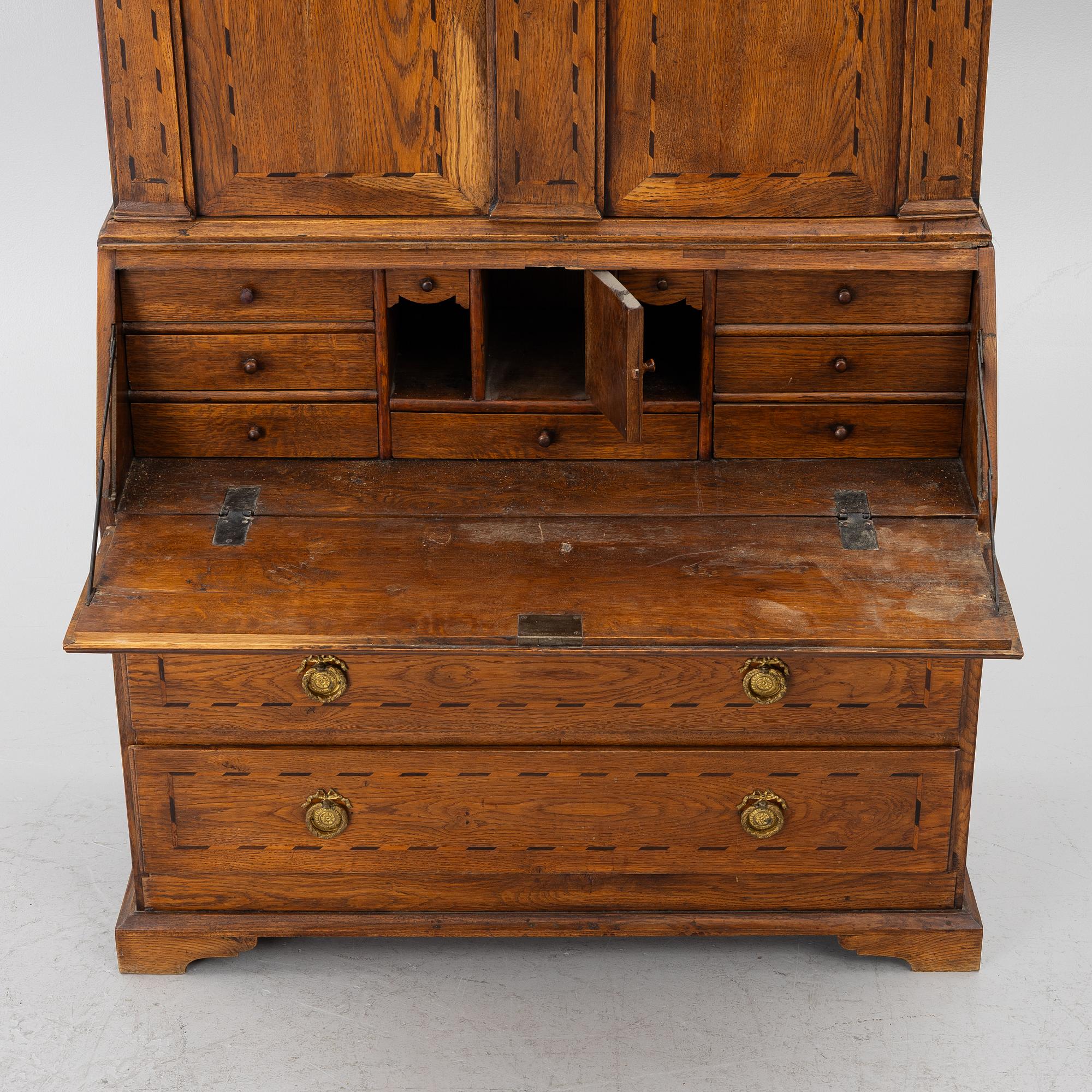 A writing cabinet, 18th Century.