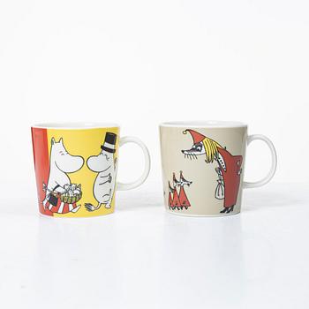 Arabia, ten Moomin mugs, Finland, 2002-2013.