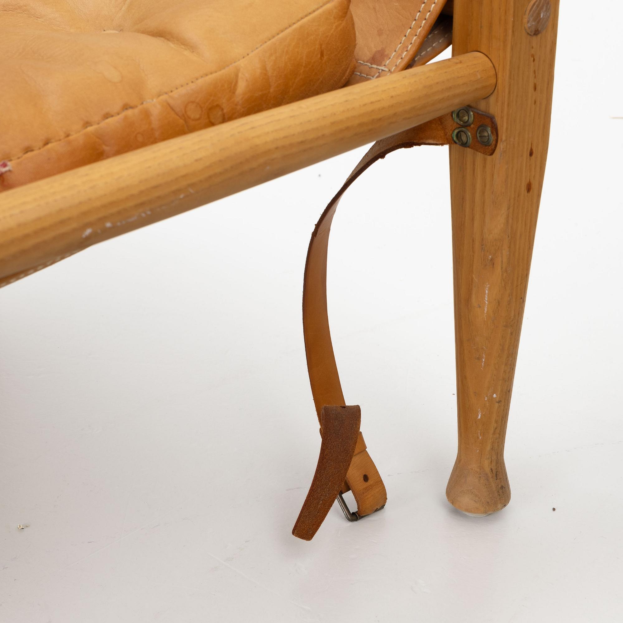 Kaare Klint, Armchairs, “Safari”, a pair, Rud. Rasmussens Snedkerier, Denmark, second half of the 20th century.