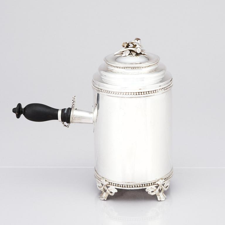 Erik Enander, kaffekanna, silver, Uppsala 1788. Gustaviansk.