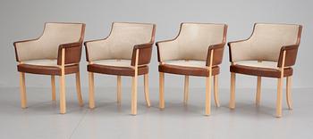 FÅTÖLJER, 4 st, "Riksdagen", design Åke Axelsson för Gärsnäs Möbler AB. 1980-tal.