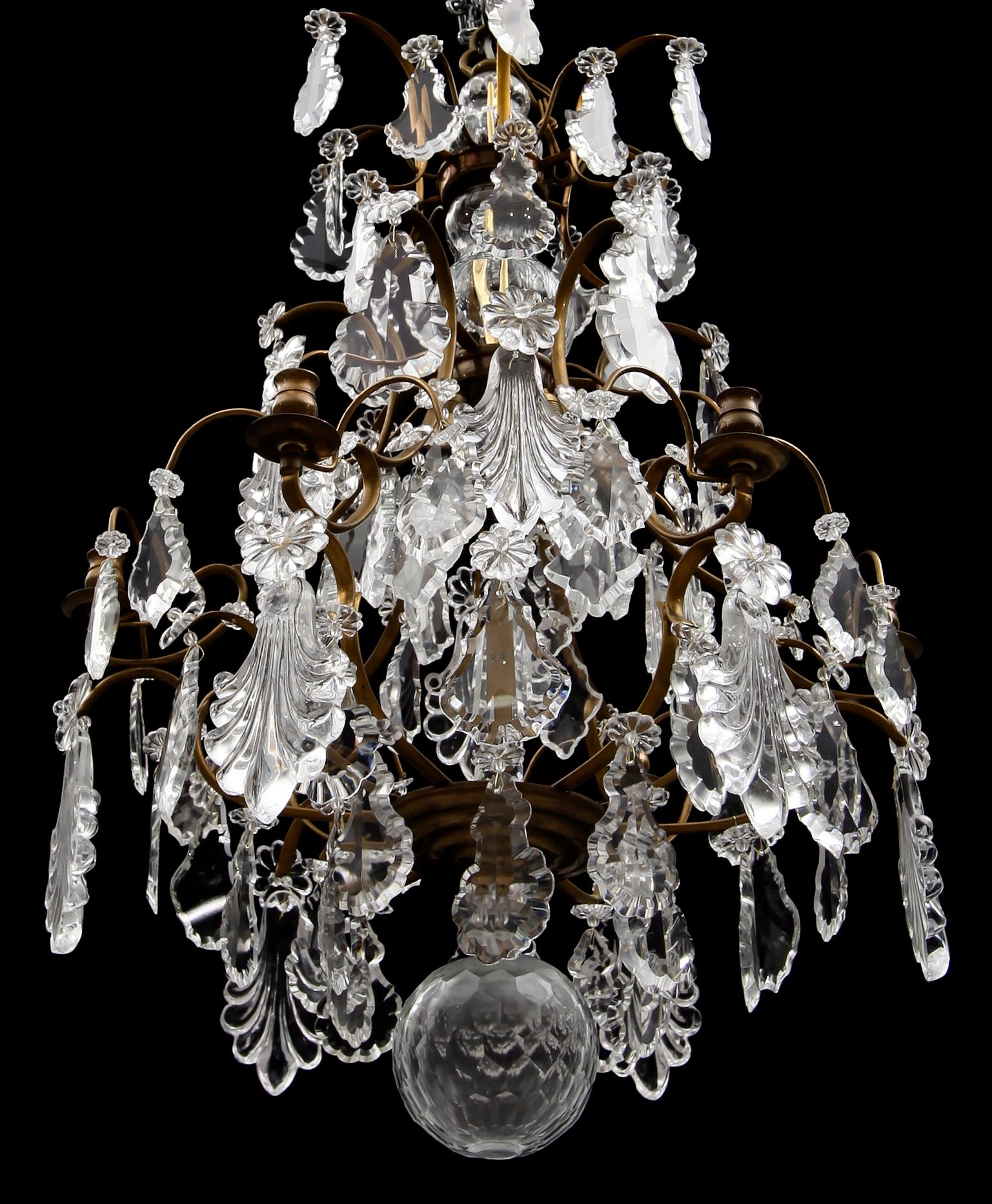 LJUSKRONA, barockstil, 1900-talets andra hälft. Höjd ca 85 cm.